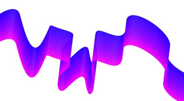 Dalgalı Harman Soyut Eğri Mor Arkaplan Tasarım Vektörü İllüstrasyonu