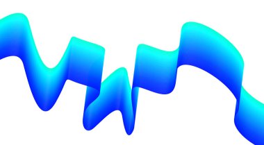 Dalgalı Harman Soyut Eğri Mavi Cyan Arkaplan Tasarım Vektörü İllüstrasyonu