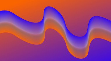 Soyut Harmanlanmış Dalgalı Eğimli Arkaplan Tasarım Vektörü İllüstrasyonu