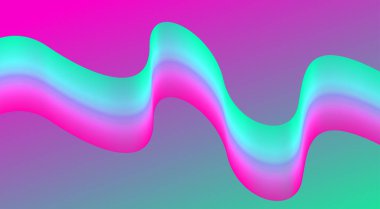 Soyut Harmanlanmış Dalgalı Eğri Arkaplan Çok Renkli Gradyan Tasarım Vektörü İllüstrasyonu