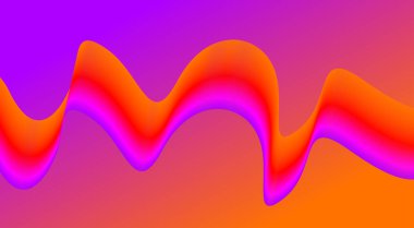 Soyut Harmanlanmış Dalgalı Eğri Arkaplan Renkli Tasarım Vektörü İllüstrasyonu