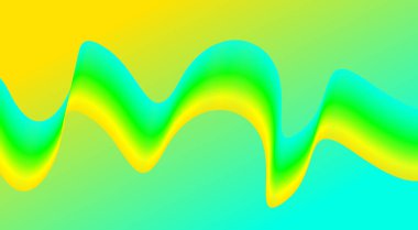 Soyut Harmanlanmış Dalgalı Eğri Arkaplan Yeşil Gradyan Tasarım Vektörü İllüstrasyonu