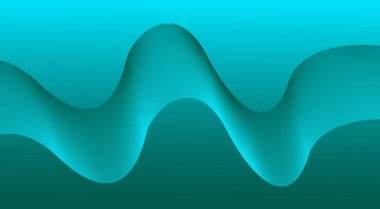 Soyut Karışık Dalgalı Eğri Arkaplan Mavi Cyan Tasarım Vektörü İllüstrasyonu