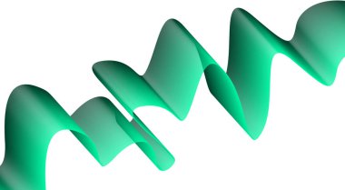 Soyut Karışık Dalgalanan Eğri Yeşil Cyan Tasarım Arkaplan Vektörü İllüstrasyonu