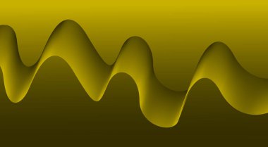 Akan Arkaplan Sarı Eğri Düzgün Soyut Tasarım Vektörü İllüstrasyonunu Harmanla