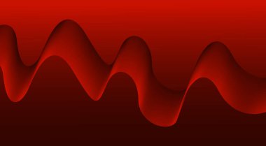 Akan Arkaplan Kırmızı Eğri Düz Soyut Tasarım Vektörü İllüstrasyonunu Harmanla