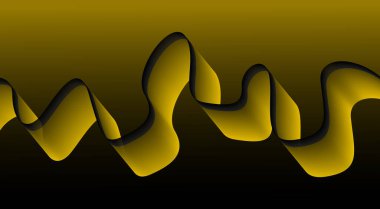 Akan Eğri Düz Arkaplan Sarı Renk Soyut Tasarım Vektörü Resimlerini Harmanla