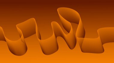 Akan Eğri Düz Arkaplan Turuncu Soyut Tasarım Vektörü Resimlerini Harmanla