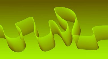 Akan Eğri Düz Arkaplan Yeşil Soyut Tasarım Vektörü Resimlerini Harmanla