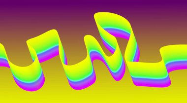 Akan Eğri Düz Arkaplan Sarı Renkli Gradyan Soyut Tasarım Vektörü Resimlerini Harmanla