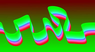 Akan Eğri Düz Arkaplan Yeşil Renkli Gradyan Soyut Tasarım Vektörü İllüstrasyonunu Harmanla