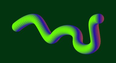 Akan 3B Pürüzsüz Arkaplan Yeşil Renk Soyut Tasarım Vektörü İllüstrasyonunu Harmanla