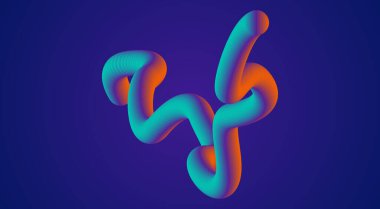 Akan 3B Arkaplan Rengi Mavi Cyan Soyut Yumuşak Tasarım Vektörü İllüstrasyonunu Harmanla