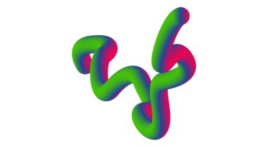 Akan 3B Yeşil Renk Soyut Düz Tasarım Vektörü Resimlerini Harmanla