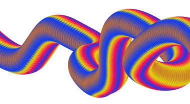 3B Harmanlanan Çoklu Renkli Gradyan Özgeçmiş Soyut Düz Tasarım Vektör Resimlemesi