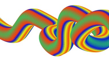 3B Harmanlama Sarı Çoklu Renk Gradyan Soyut Düz Tasarım Vektörü İllüstrasyonu