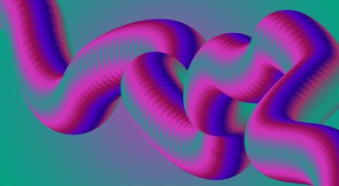 3B Harmanlama Arkaplan Mor Renkli Gradyan Soyut Düz Tasarım Vektör İllüstrasyonu