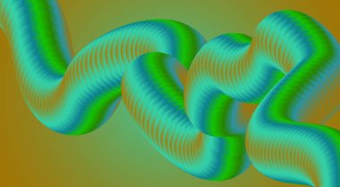 3B Harmanlama Arkaplan Yeşil Cyan Renkli Gradyan Soyut Düz Tasarım Vektör İllüstrasyonu