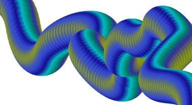 3B Harmanlanmış Mavi Cyan Renkli Gradyan Özgeçmiş Soyut Düz Tasarım Vektör İllüstrasyonu