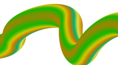 3B Sıvı Yeşil Renkli Gradyan Soyut Arkaplan Pürüzsüz Tasarım Vektörü Resimlerini Harmanla