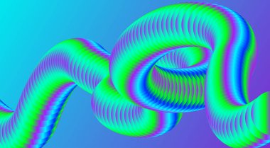 3B Sıvı Arkaplan Yeşil Cyan Gradyan Soyut Düz Tasarım Vektör Resimlerini Harmanla