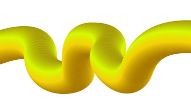 3B Harmanlanmış Sıvı Soyut Tasarım Sarı Renk Arkaplan Vektör ResmiComment