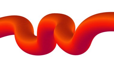 3B Harmanlanmış Sıvı Soyut Tasarım Turuncu Renk Arkaplan Vektörü İllüstrasyonu