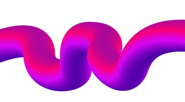 3B Harmanlanmış Sıvı Soyut Tasarım Mor Renk Arkaplan Vektörü İllüstrasyonu