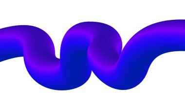 3B Harmanlanmış Sıvı Soyut Tasarım Mavi Renk Arkaplan Vektörü İllüstrasyonu