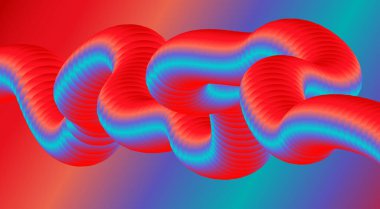 3B Harmanlanmış Akışkan Akışkan Arkaplan Tasarımı Pembe Çoklu Renk Gradyan Vektör İllüstrasyonu