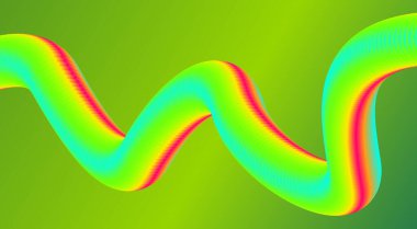 3B Harmanlanmış Sıvı Tasarımı Arkaplan Yeşil Renkli Gradyan Soyut Vektör İllüstrasyonu