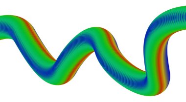 3B Harmanlanmış Sıvı Tasarımı Yeşil Cayn Renkli Gradyan Soyut Arkaplan Vektörü İllüstrasyonu