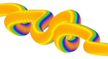 3B Harmanlanmış Sıvı Tasarımı Sarı Gradyan Renkli Arkaplan Soyut Vektör Resimlemesi