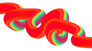 3B Harmanlanmış Sıvı Tasarımı Kırmızı Gradyan Renkli Arkaplan Soyut Vektör Resimlemesi