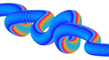 3B Sıvı Tasarımı Mavi Cyan Gradyan Renkli Arkaplan Soyut Vektör İllüstrasyonu