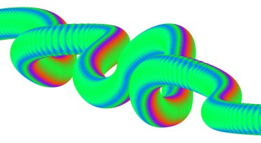 3B Harmanlanmış Sıvı Tasarımı Yeşil Cyan Gradyan Renkli Arkaplan Soyut Vektör İllüstrasyonu