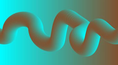 3B Harmanlanmış Sıvı Tasarımı Arkaplan Mavi Cyan Gradyan Soyut Vektör Çizimi