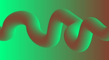 3B Harmanlanmış Sıvı Tasarımı Arkaplan Yeşil Cyan Gradyan Soyut Vektör İllüstrasyonu