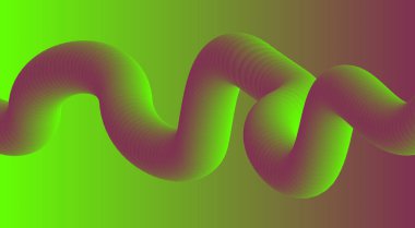 3B Harmanlanmış Sıvı Tasarımı Arkaplan Yeşil Gradyan Soyut Vektör İllüstrasyonu