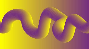 3B Harmanlanmış Sıvı Tasarımı Arkaplan Sarı Gradyan Soyut Vektör İllüstrasyonu