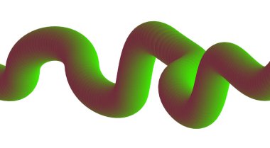 3B Harmanlanmış Sıvı Tasarımı Yeşil Arkaplan Soyut Vektör Resimleri