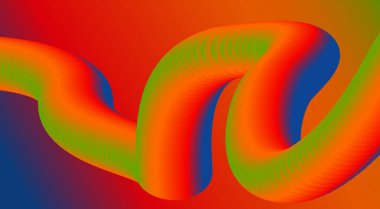 3B Harmanlanmış Soyut Akışkan Arkaplan Tasarım Renkleri Gradyan Sanat Vektörü İllüstrasyonu