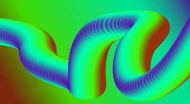 3B Harmanlanmış Soyut Akışkan Arkaplan Tasarımı Renkli Gradyan Sanat Vektörü İllüstrasyonu