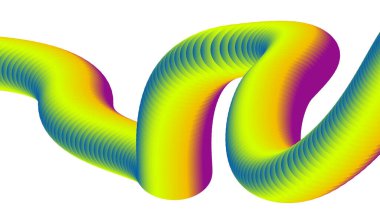 3B Harmanlanmış Soyut Sıvı Tasarımı Gradyan Renkli Arkaplan Sanat Vektörü İllüstrasyonu