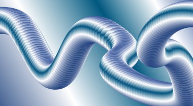 Soyut 3D Sıvı Harmanlama Arkaplan Tasarımı Mavi Cyan Renk Sanat Vektörü İllüstrasyonu