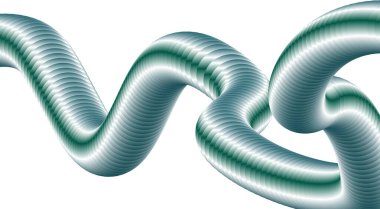 Soyut 3B Sıvı Harmanlama Tasarımı Yeşil Cyan Renk Arkaplan Sanat Vektörü İllüstrasyonu