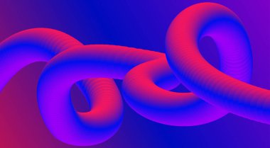 Soyut 3B Sıvı Harmanlama Mor Gradyan Renk Tasarımı Sanat Vektörü İllüstrasyonu