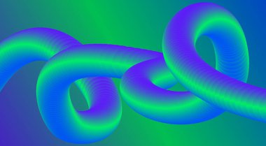 Soyut 3B Sıvı Harmanlama Arkaplan Yeşil Cyan Gradyan Renk Tasarımı Sanat Vektörü İllüstrasyonu