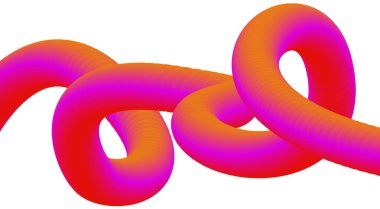 Soyut 3B Sıvı Harmanlama Pembe Gradyan Tasarım Arkaplan Sanat Vektörü İllüstrasyonu