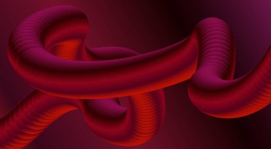 Soyut 3D Sıvı Harmanlama Maroon Tasarım Sanat Vektörü İllüstrasyonu